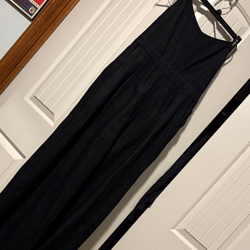Molly Bracken Wide-Leg Denim Overalls Jumpsuit XL.